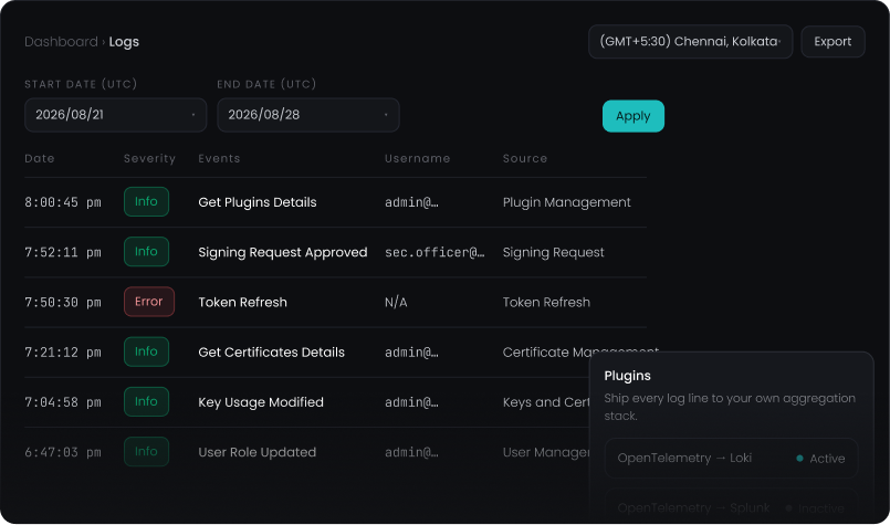 Complete Auditability and Compliance