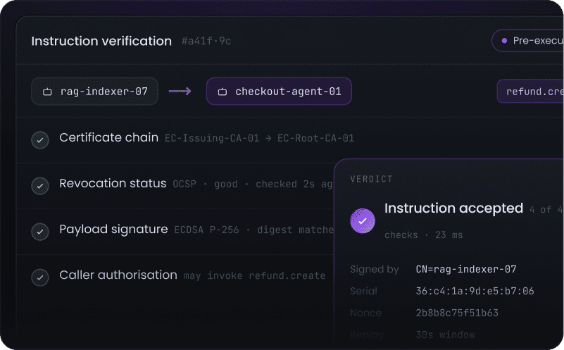 Agent-to-Agent Trust Verification