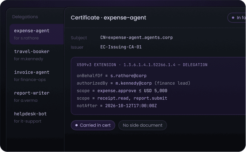 Delegated Identity & Scope Control