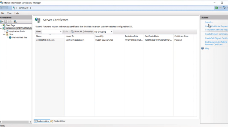 How To Import SSL/TLS Certificates To IIS Server Manager