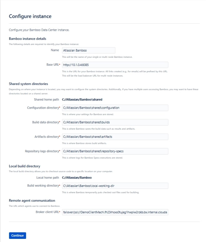 Instance Configuration
