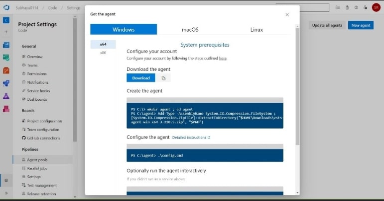 Agent Download Modal