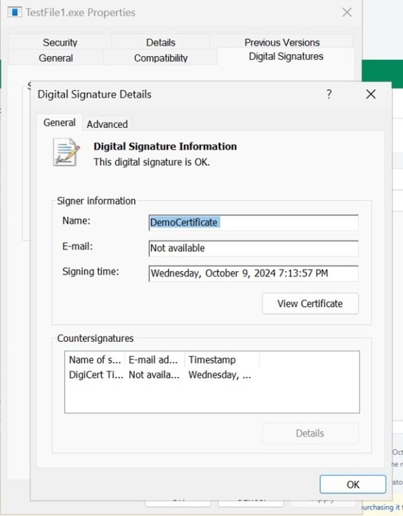 Signature Details