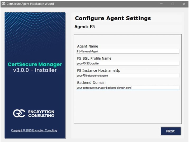 Configuring agent settings