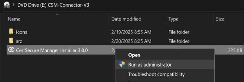 Run as administrator
