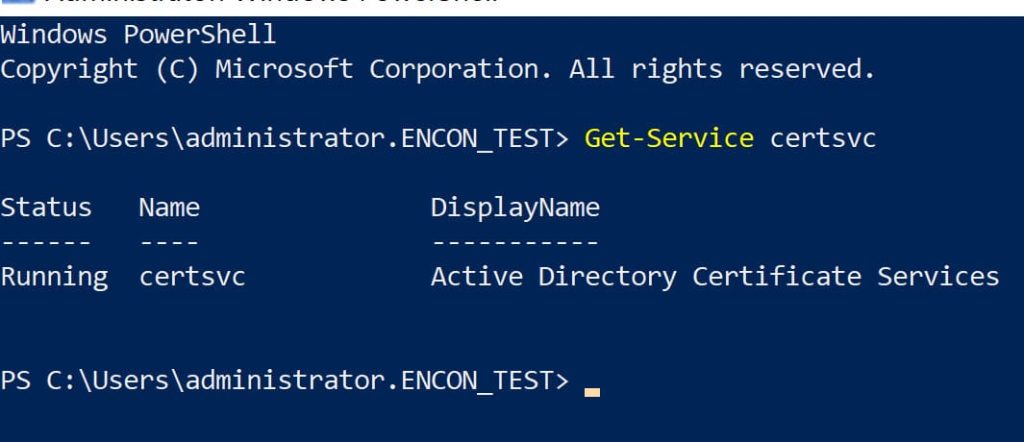 Get-Service certsvc