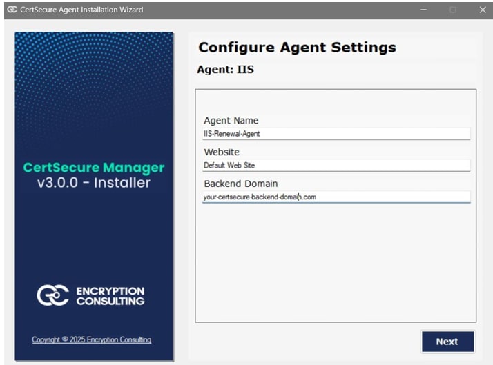 Configuring agent settings