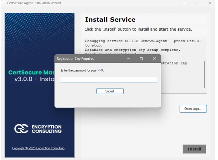 PFX password