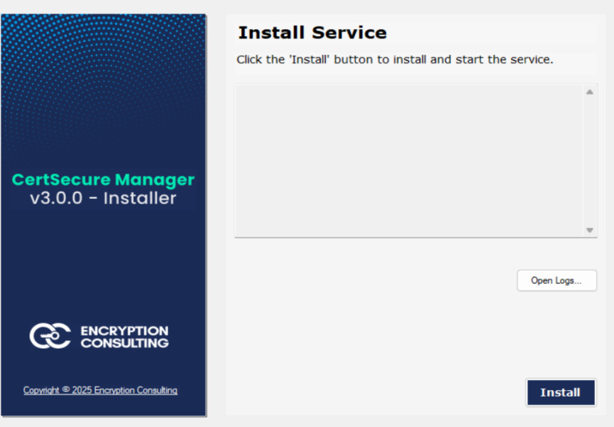 Install service window