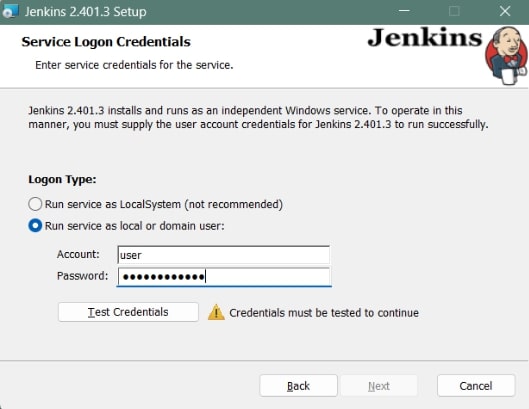 Server Credentials