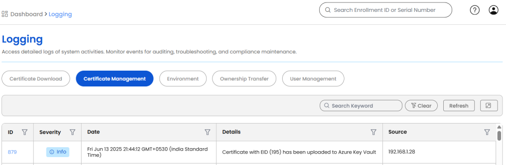 Logging Entry