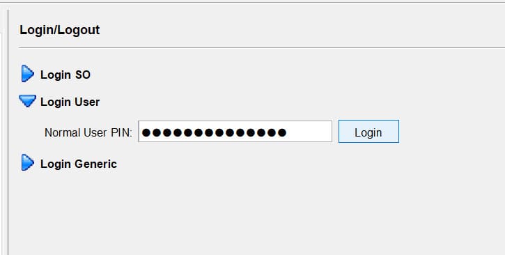 Select Login User option and give temporary PIN