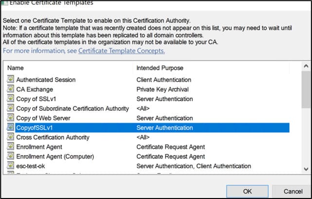 publish the required template