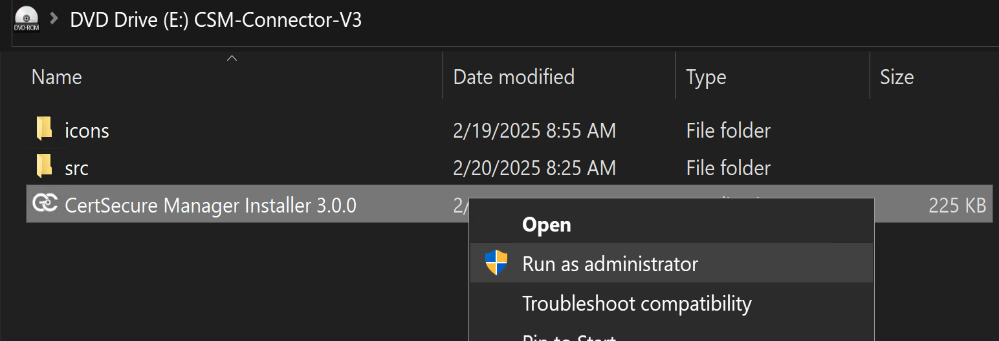 Run Installer