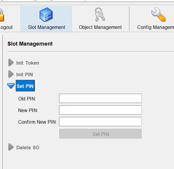 Set new PIN