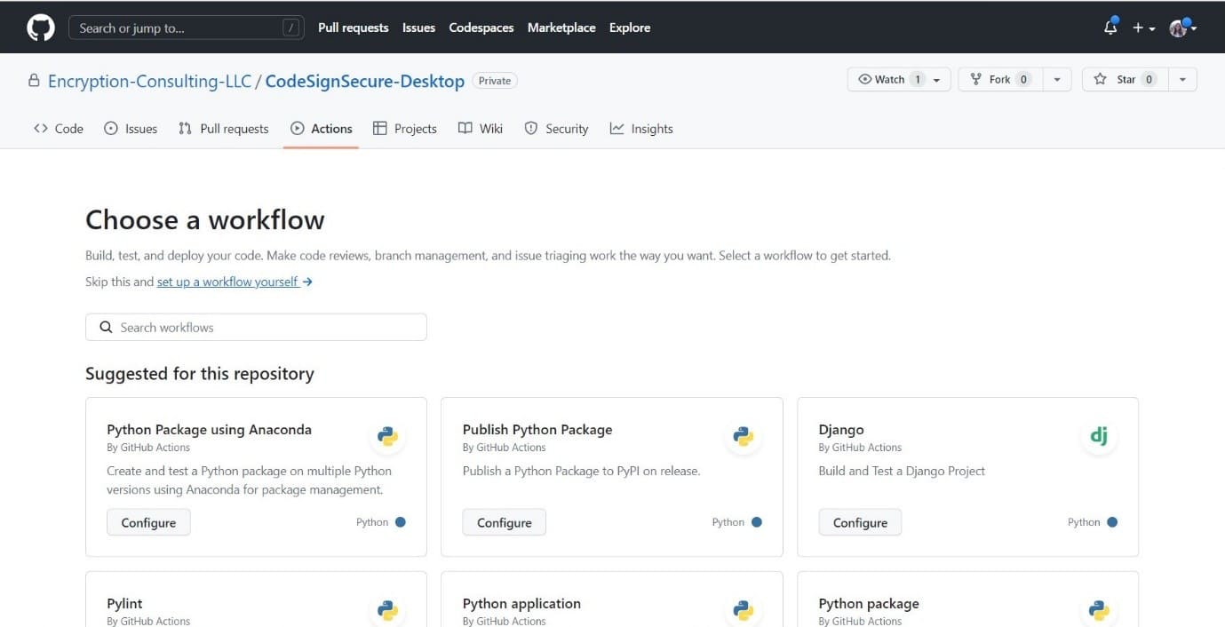 Setup your workflow