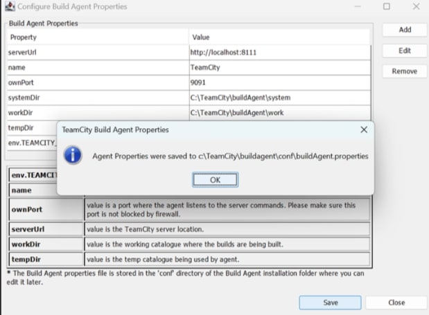Build Agent Properties