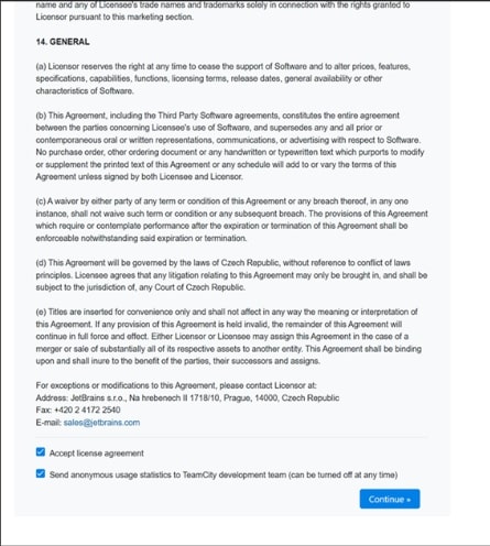 License agreement