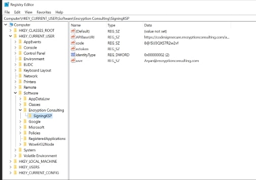 Registry Editor