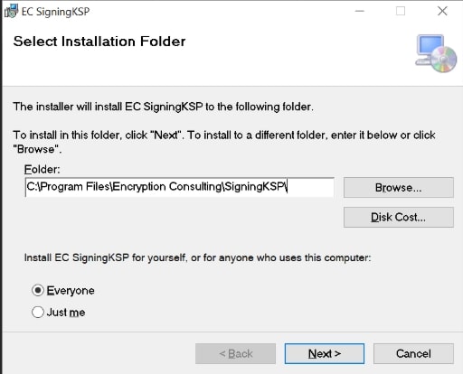 Installation folder
