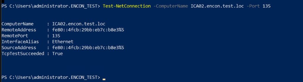 Testing Connectivity using PowerShell