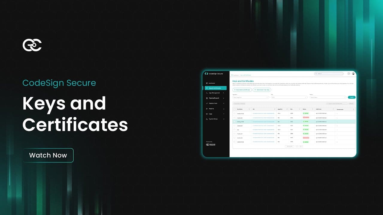 Keys and Certificates Management