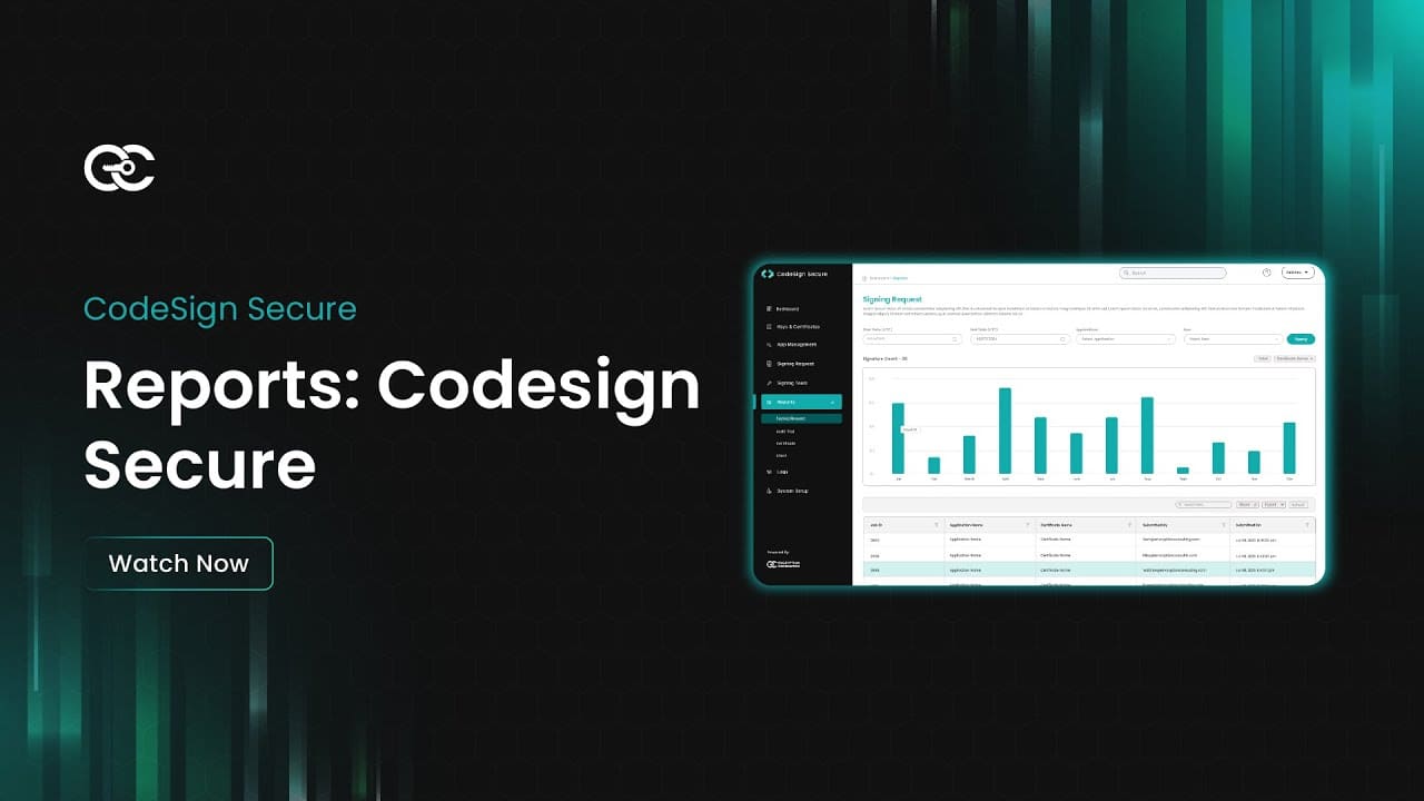 Reports in CodeSign Secure