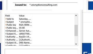 PKI Certificate holder details