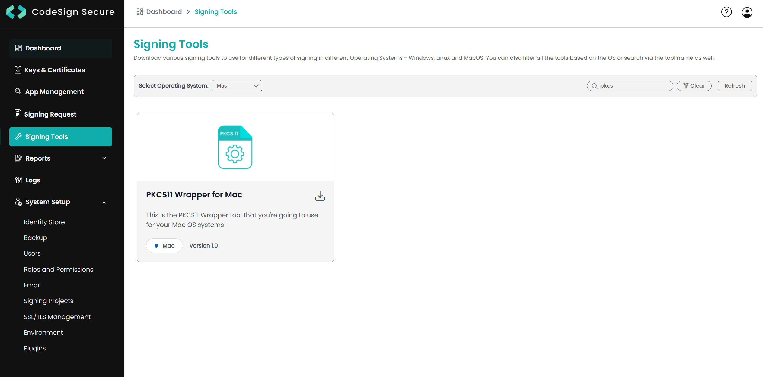codeSigning signing tools mac