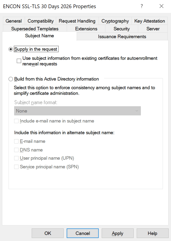 Certificate Template Anatomy