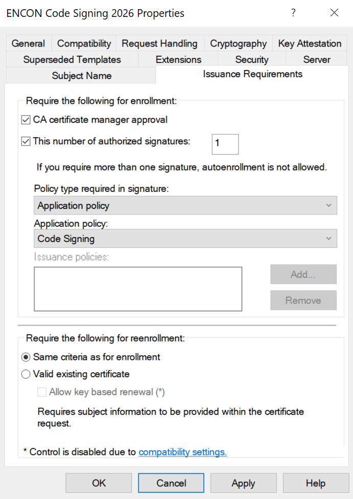 Certificate Template Anatomy
