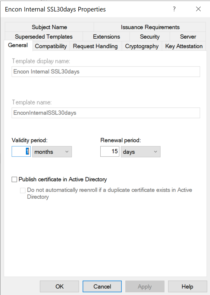 Certificate Template Anatomy