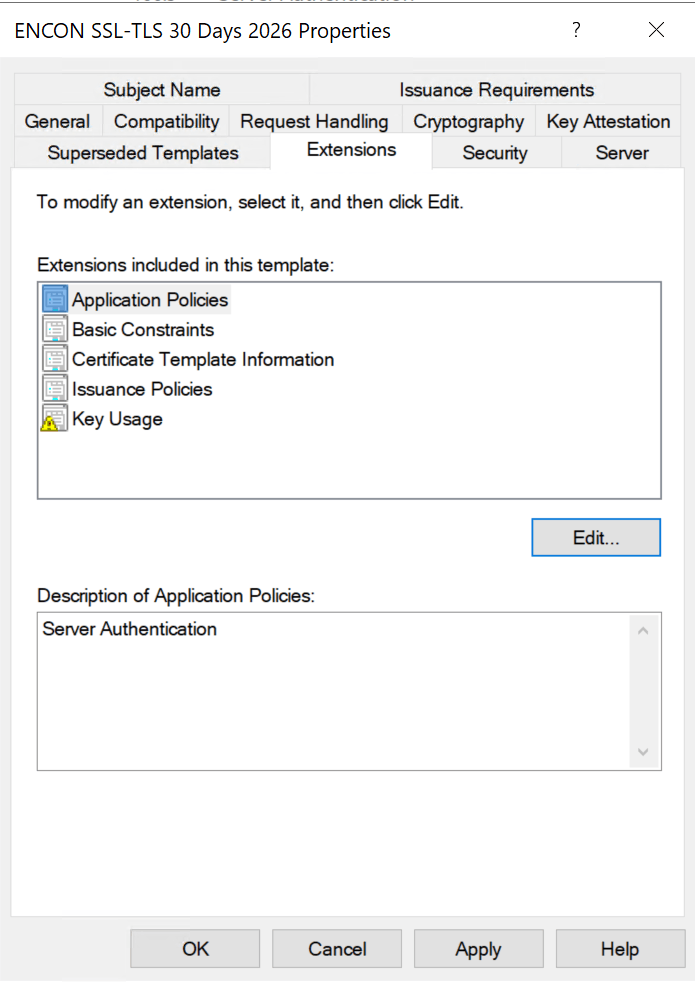 Certificate Template Anatomy