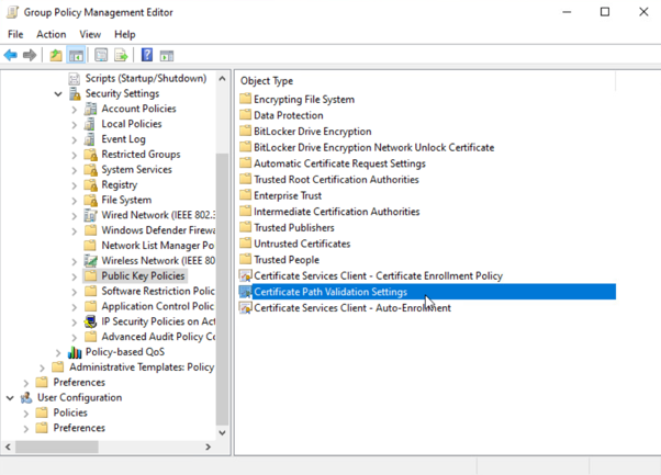 The OCSP Magic Number 1 Via Group Policy