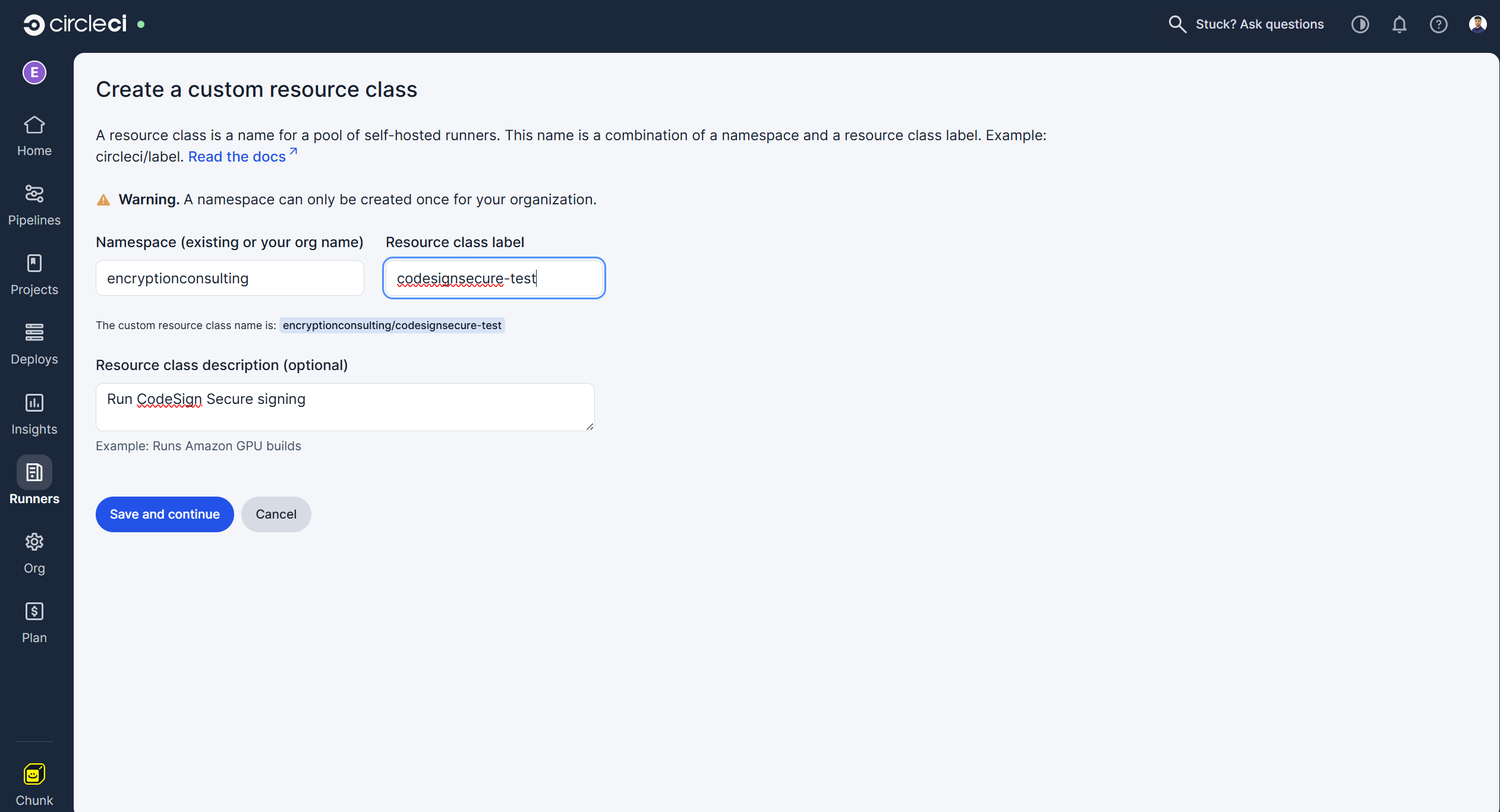Custom Resource Class