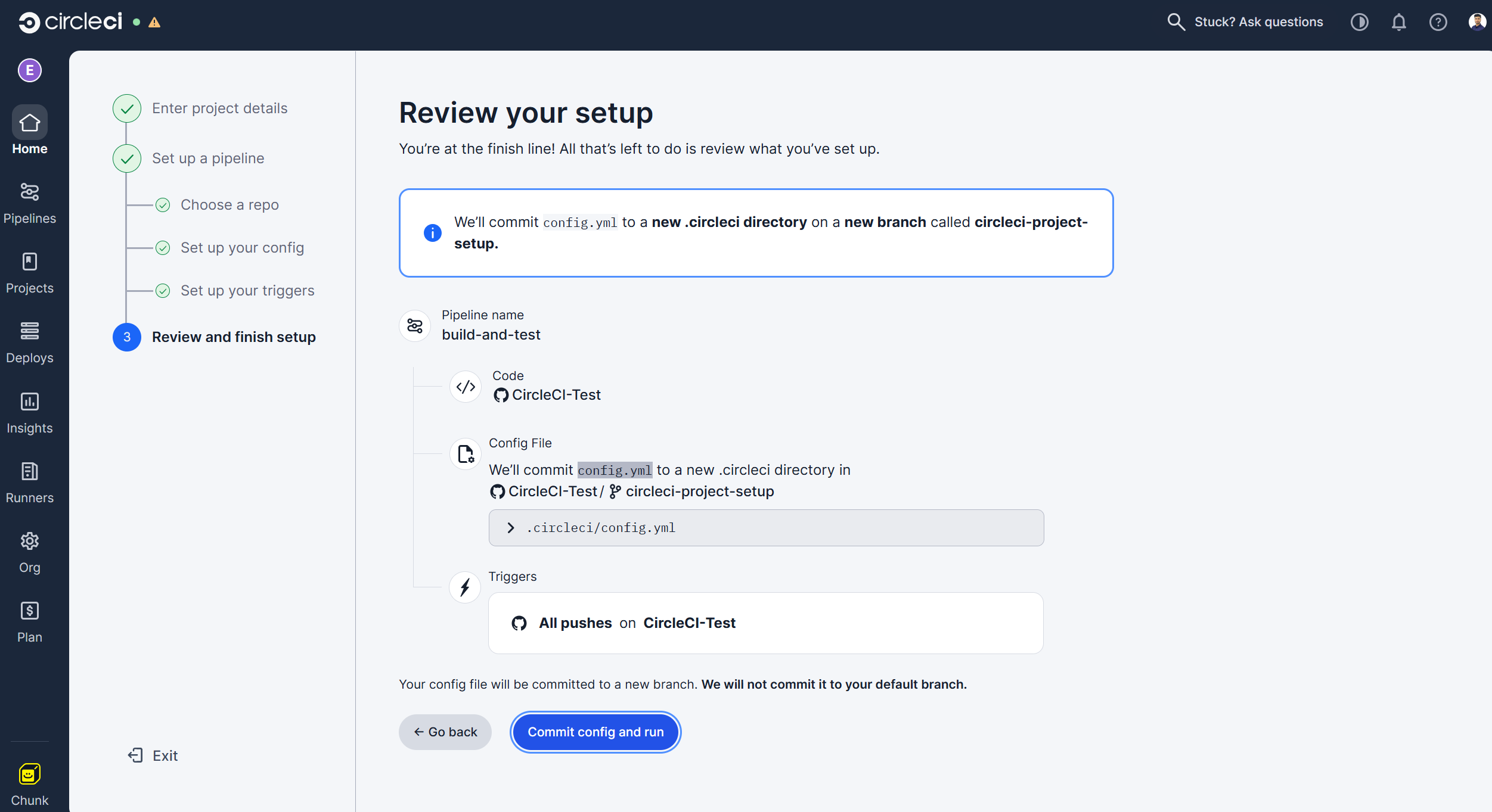 Review Setup