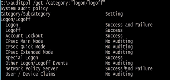 step 4 auditpol get