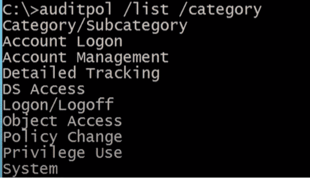 step 4 auditpol list