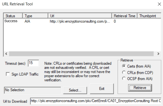 Final checks of the pki from the new CA