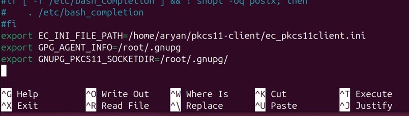 Bashrc gpg vars added