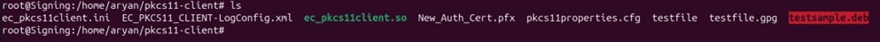 Debian file to sign output