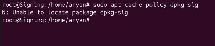 Dpkg sig policy check output