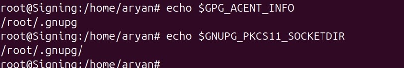 Echo gpg vars output