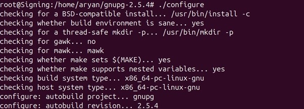 Gnupg configure output 2