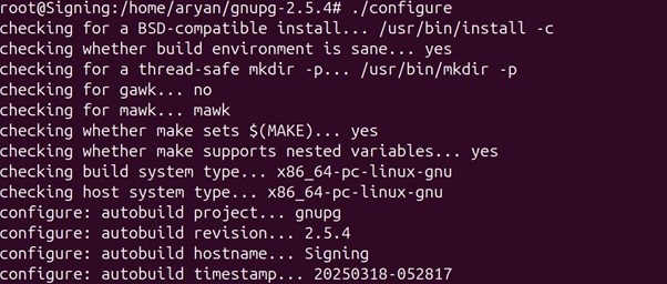 Gnupg configure output 3