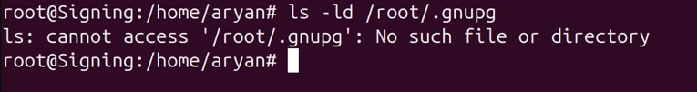 Gnupg dir check output