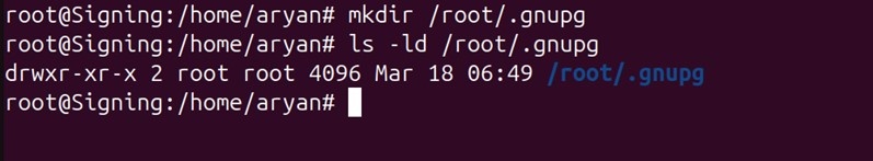 Gnupg dir mkdir output