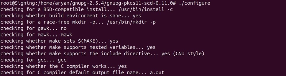 Gnupg pkcs11 scd configure output