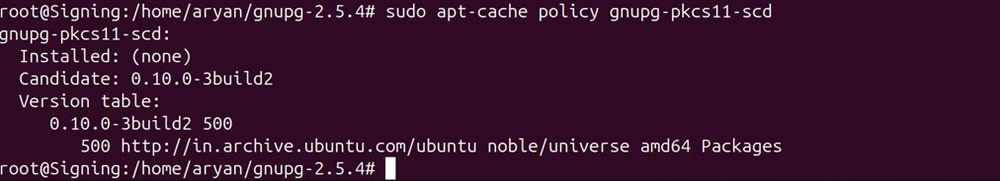 Gnupg pkcs11 scd policy check output