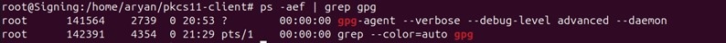 Gpg agent check single output